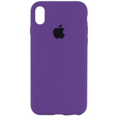 Чохол Silicone Case Full Protective (AA) для Apple iPhone X (5.8 ") / XS (5.8"), Фіолетовий / Amethyst