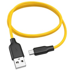 Дата кабель Hoco X21 Plus Silicone MicroUSB Cable (1m) Black / Yellow