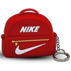 Силиконовый футляр Brand для наушников AirPods Pro + кольцо Nike Bag Red