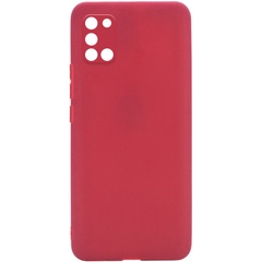 Силиконовый чехол Candy Full Camera для Samsung Galaxy A31 Красный / Camellia