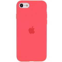 Чехол Silicone Case Full Protective (AA) для Apple iPhone SE (2020) Арбузный / Watermelon red