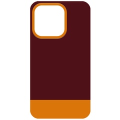 Чехол TPU+PC Bichromatic для Apple iPhone 11 (6.1") Brown burgundy / Orange