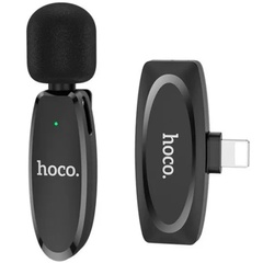 Петличный беспроводной микрофон Hoco L15 Crystal lightning Black