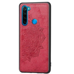 TPU+Textile чехол Mandala с 3D тиснением для Xiaomi Redmi Note 8 / Note 8 2021 Красный