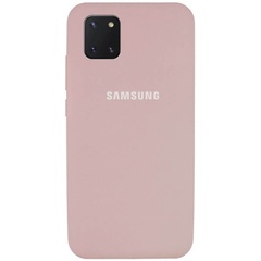 Чехол Silicone Cover Full Protective (AA) для Samsung Galaxy Note 10 Lite (A81) Розовый / Pink Sand