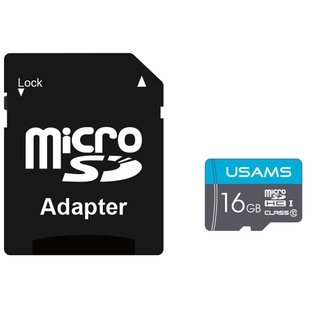 Карта памяти USAMS US-ZB117 TF High Speed Card 16 Gb + adapter Blue