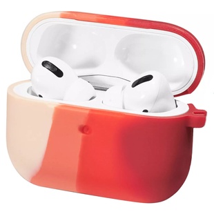 Силиконовый футляр Colorfull для наушников AirPods Pro Розовый / Красный