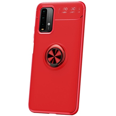 TPU чохол Deen ColorRing під магнітний тримач (opp) для Xiaomi Redmi Note 9 4G / 9 Power / 9T, Красный / Красный