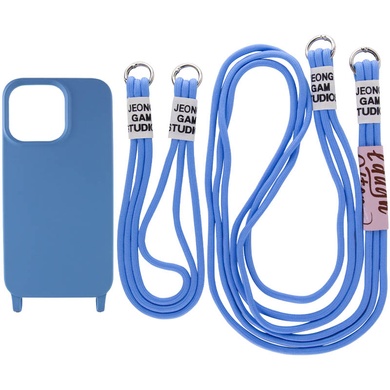 Чехол TPU two straps California для Apple iPhone 13 Pro Max (6.7") Синий / Cosmos blue