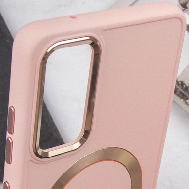 TPU чехол Bonbon Metal Style with MagSafe для Samsung Galaxy S24 Розовый / Light Pink
