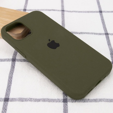 Чохол Silicone Case Full Protective (AA) для Apple iPhone 12 Pro / 12 (6.1"), Зеленый / Dark Olive
