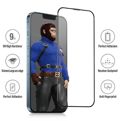 Защитное 2.5D стекло Blueo Corning Gorilla Glass для Apple iPhone 15 Pro Max (6.7") Черный