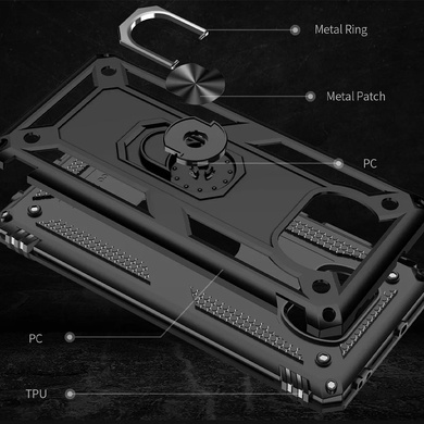 Ударопрочный чехол Serge Ring for Magnet для Xiaomi Poco X3 NFC / Poco X3 Pro Черный