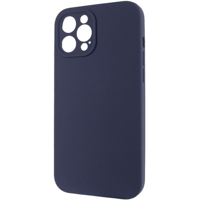 Чехол Silicone Case Full Camera Protective (AA) NO LOGO для Apple iPhone 12 Pro Max (6.7") Темно-синий / Midnight blue