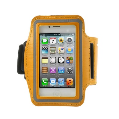 Неопреновый спортивный чехол на руку для Apple iPhone 4/4S, Желтый
