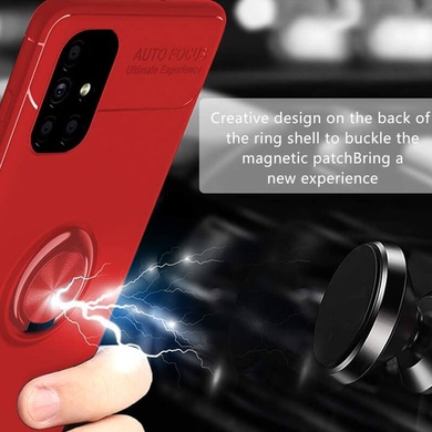 TPU чехол Deen ColorRing под магнитный держатель (opp) для Samsung Galaxy M51 Красный / Красный