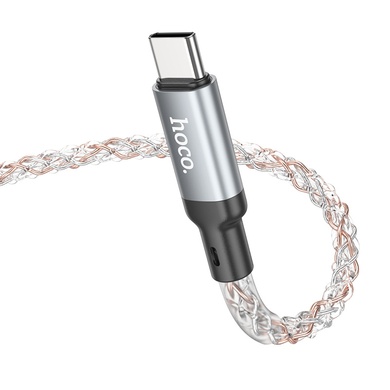 Дата кабель Hoco U112 Shine 2.4A USB to Type-C (1m) Gray