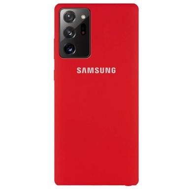 Чехол Silicone Cover Full Protective (AA) для Samsung Galaxy Note 20 Ultra Красный / Dark Red