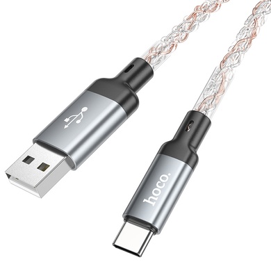 Дата кабель Hoco U112 Shine 2.4A USB to Type-C (1m), gray