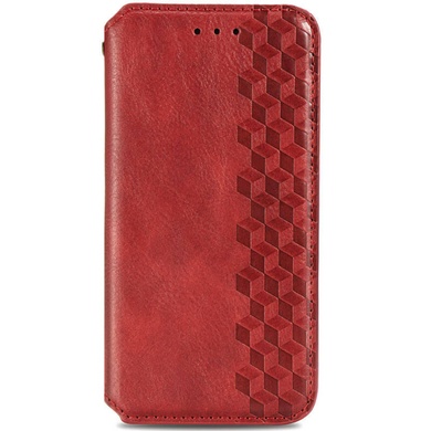 Кожаный чехол книжка GETMAN Cubic (PU) для Xiaomi Redmi 10A Красный