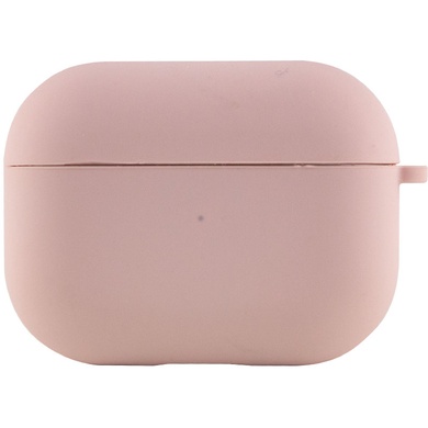 Силиконовый футляр с микрофиброй для наушников Airpods Pro Розовый / Pink Sand