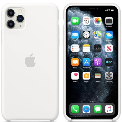 Чехол Silicone case (AAA) для Apple iPhone 11 Pro (5.8") Белый / Ivory white