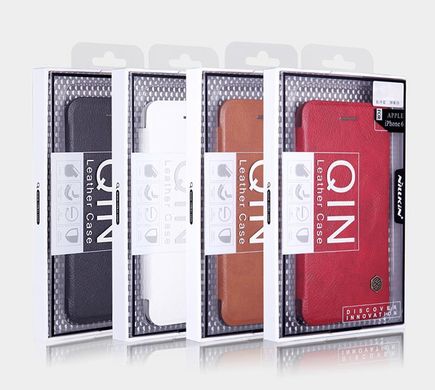 Кожаный чехол (книжка) Nillkin Qin Series для Apple iPhone 8 (4.7"), Черный