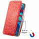 Кожаный чехол книжка GETMAN Mandala (PU) для Xiaomi Redmi Note 10 / Note 10s Красный