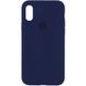 Чехол Silicone Case Full Protective (AA) для Apple iPhone XR (6.1") Синий / Deep navy