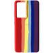 Чохол Silicone Cover Full Rainbow для Samsung Galaxy A32 4G, Червоний / Фіолетовий