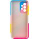 Чохол Silicone Cover Full Rainbow without logo для Samsung Galaxy A33 5G, Голубой / Фуксия