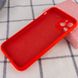 Чехол Silicone Case Full Camera Protective (AA) NO LOGO для Apple iPhone 12 Pro (6.1") Красный / Red