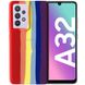 Чохол Silicone Cover Full Rainbow для Samsung Galaxy A32 4G, Червоний / Фіолетовий