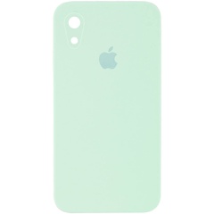 Чохол Silicone Case Square Full Camera Protective (AA) для Apple iPhone XR (6.1"), Бирюзовый / Light Turquoise