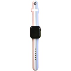 Силиконовый ремешок Rainbow для Apple watch 38mm / 40mm Розовый / Сиреневый