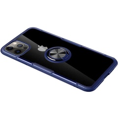 TPU+PC чохол Deen CrystalRing for Magnet (opp) для Apple iPhone 13 Pro (6.1 "), Бесцветный / Синий