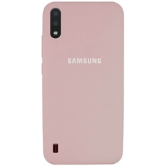 Чехол Silicone Cover Full Protective (AA) для Samsung Galaxy A01, Рожевий / Pink Sand