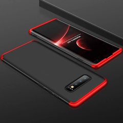 Пластиковая накладка GKK LikGus 360 градусов (opp) для Samsung Galaxy S10 Черный / Красный