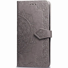 Кожаный чехол (книжка) Art Case с визитницей для Xiaomi Redmi Note 8 Pro Серый