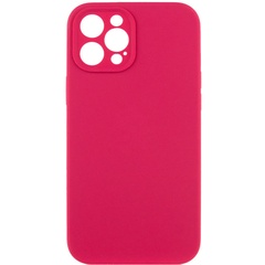 Чехол Silicone Case Full Camera Protective (AA) NO LOGO для Apple iPhone 12 Pro (6.1") Красный / Rose Red