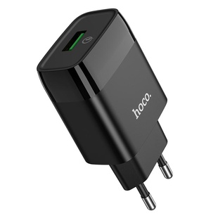 СЗУ Hoco C72Q Glorious QC3.0 18W (1USB/3A) Черный