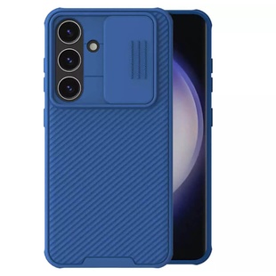 Карбоновая накладка Nillkin CamShield Pro для Samsung Galaxy S24 Blue