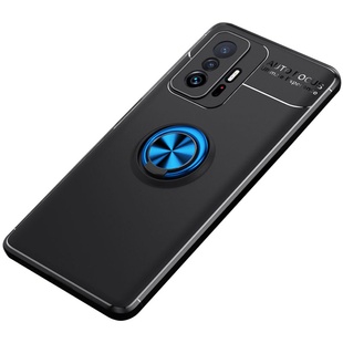 TPU чохол Deen ColorRing під магнітний тримач (opp) для Xiaomi 11T / 11T Pro, Чорний / Синій