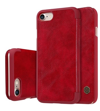 Кожаный чехол (книжка) Nillkin Qin Series для Apple iPhone 8 (4.7"), Красный