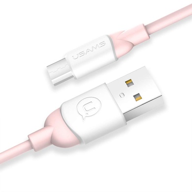 Дата кабель USAMS US-SJ247 Ice-cream series USB to MicroUSB (1m), Розовый