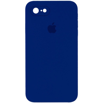 Чохол Silicone Case Square Full Camera Protective (AA) для Apple iPhone 7/8 / SE (2020) (4.7 "), Синий / Deep navy