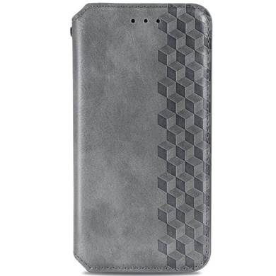 Кожаный чехол книжка GETMAN Cubic (PU) для Xiaomi Redmi 10A Серый