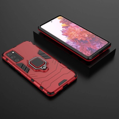 Ударопрочный чехол Transformer Ring for Magnet для Samsung Galaxy S20 FE Красный / Dante Red