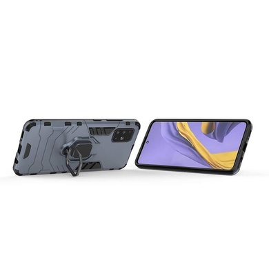 Ударостійкій чохол Transformer Ring for Magnet для Samsung Galaxy A51, Серый / Metal slate