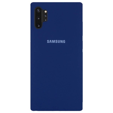 Чехол Silicone Cover Full Protective (AA) для Samsung Galaxy Note 10 Plus Синий / Navy Blue